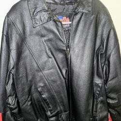Genuine Vintage U.S.A. Leather Eagle Graphic "90's" Leather Jacket