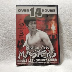 Martial Arts Masters DVD 3 Disc Set 9 Movies Bruce Lee Sonny Chiba 

