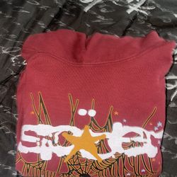 Sp5der Hoodie Maroon size XL