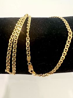 🎁 14KT Yellow Gold Anchor Link 20” Necklace 19.9g