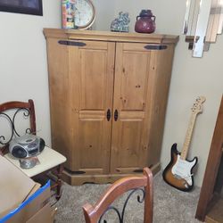 Walnut Corner Desk / Cabinet