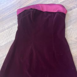 Maroon Valore Strapless Dress Brand New Size Large