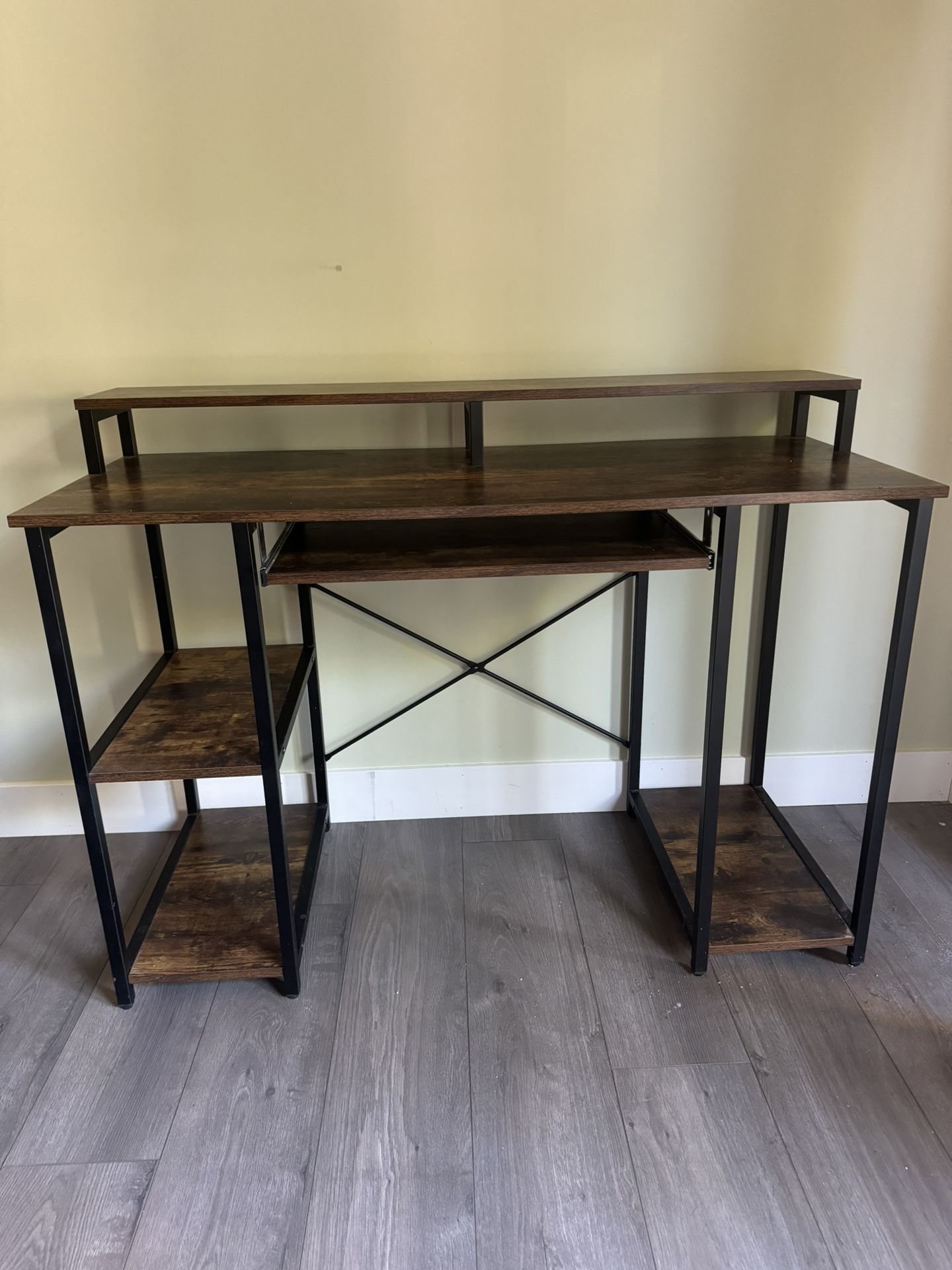 Wood And Metal Desk
