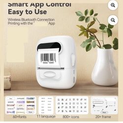 P50 Label Printer Portable Handheld Thermal Printer Mini Barcode QR Code Sticker Paper Label Machine ,Fast-Drying Ink with Crisp Output