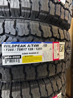 285/75/17 Falken Wildpeak AT4W All Terrain Tires E/10 Ply Brand Newi