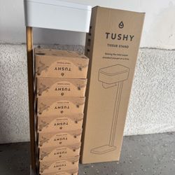 Tushy Bamboo Toilet Paper And Stand 