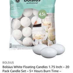 20 Floating Candles 4-5hr Burning Time. 