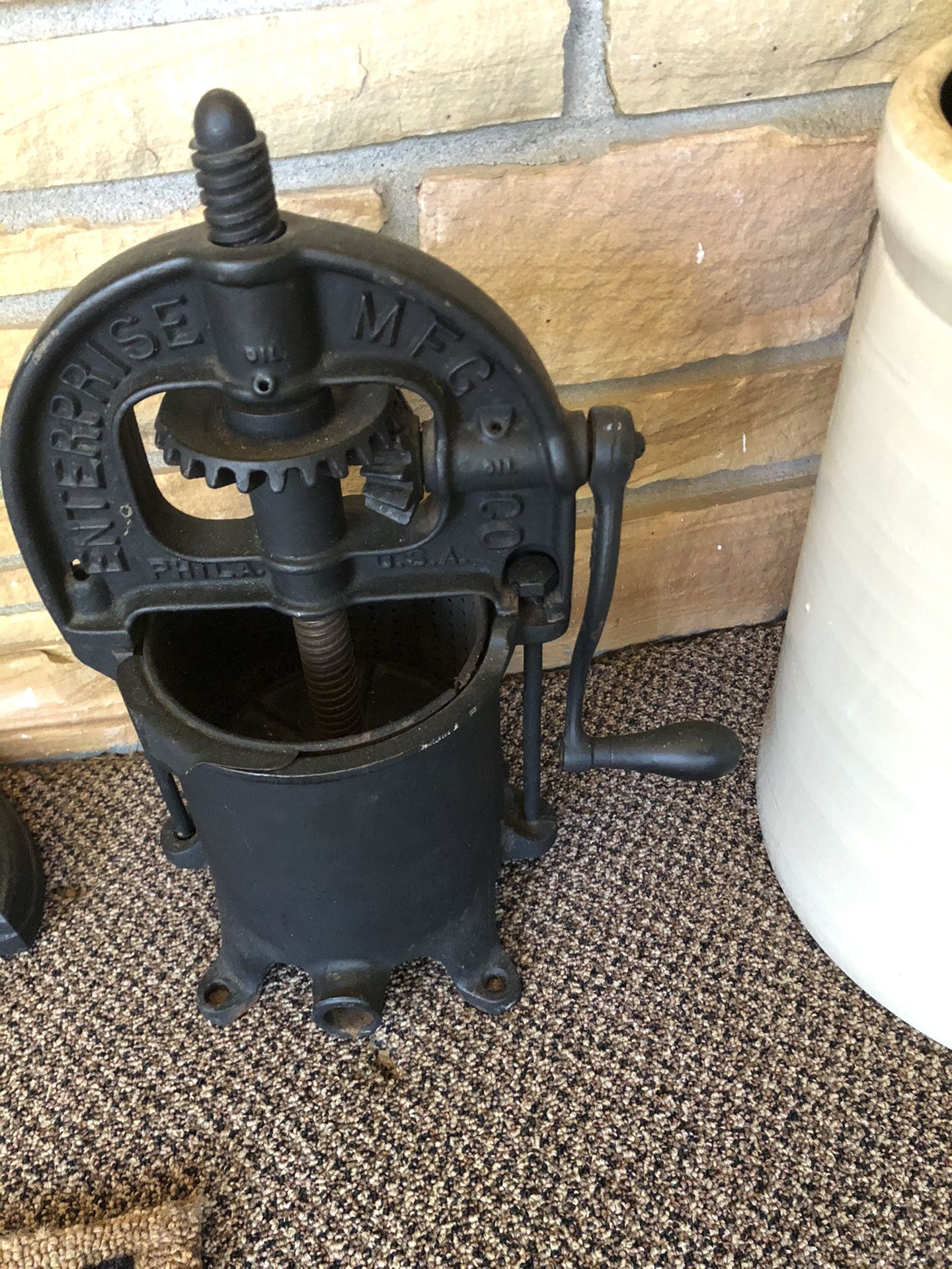 Enterprise Cast Iron Fruit Press/Sausage Stuffer