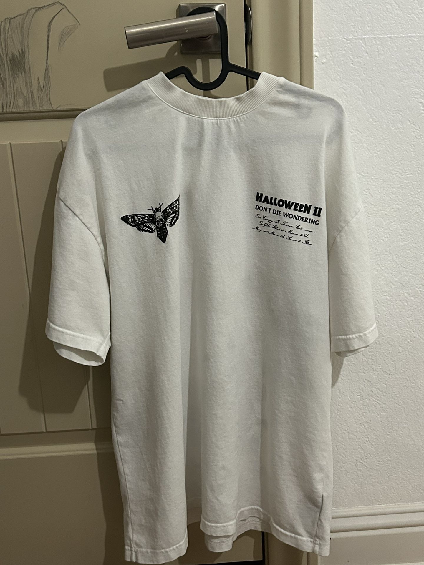 DONT DIE WONDERING REMIUM" OVERSIZED TEE IN CREAM  631 of 100