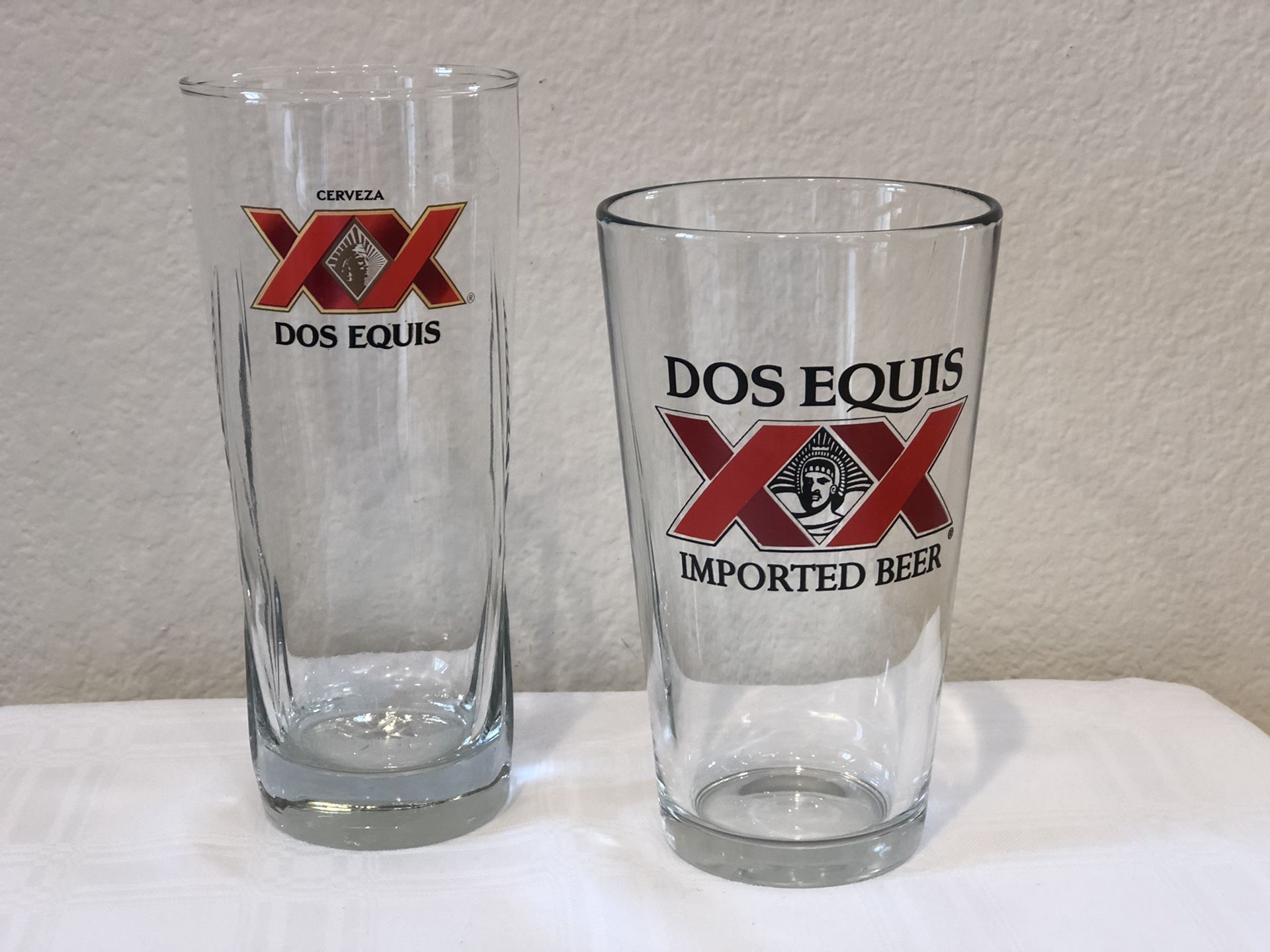 Lot of 2 ~ Dos Equis Millennium Pint Glass & Dos Equis Pint Glass