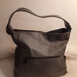 Gussaci Gray Shoulder Bag  Faux Leather
