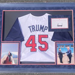 Donald Trump Signed Jersey Display JSA Authenticated MAGA RARE President 