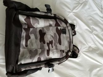 Black and white camo boys school backpack