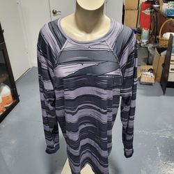 LuLaRoe Erin Purple and Black Top Sz XL