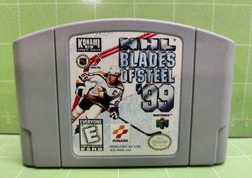 NHL Blades of Steel '99 (Nintendo 64, N64 1999) -AUTHENTIC- TESTED - WORKING -