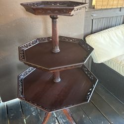 Real Wood Antique 3 Tiers Table