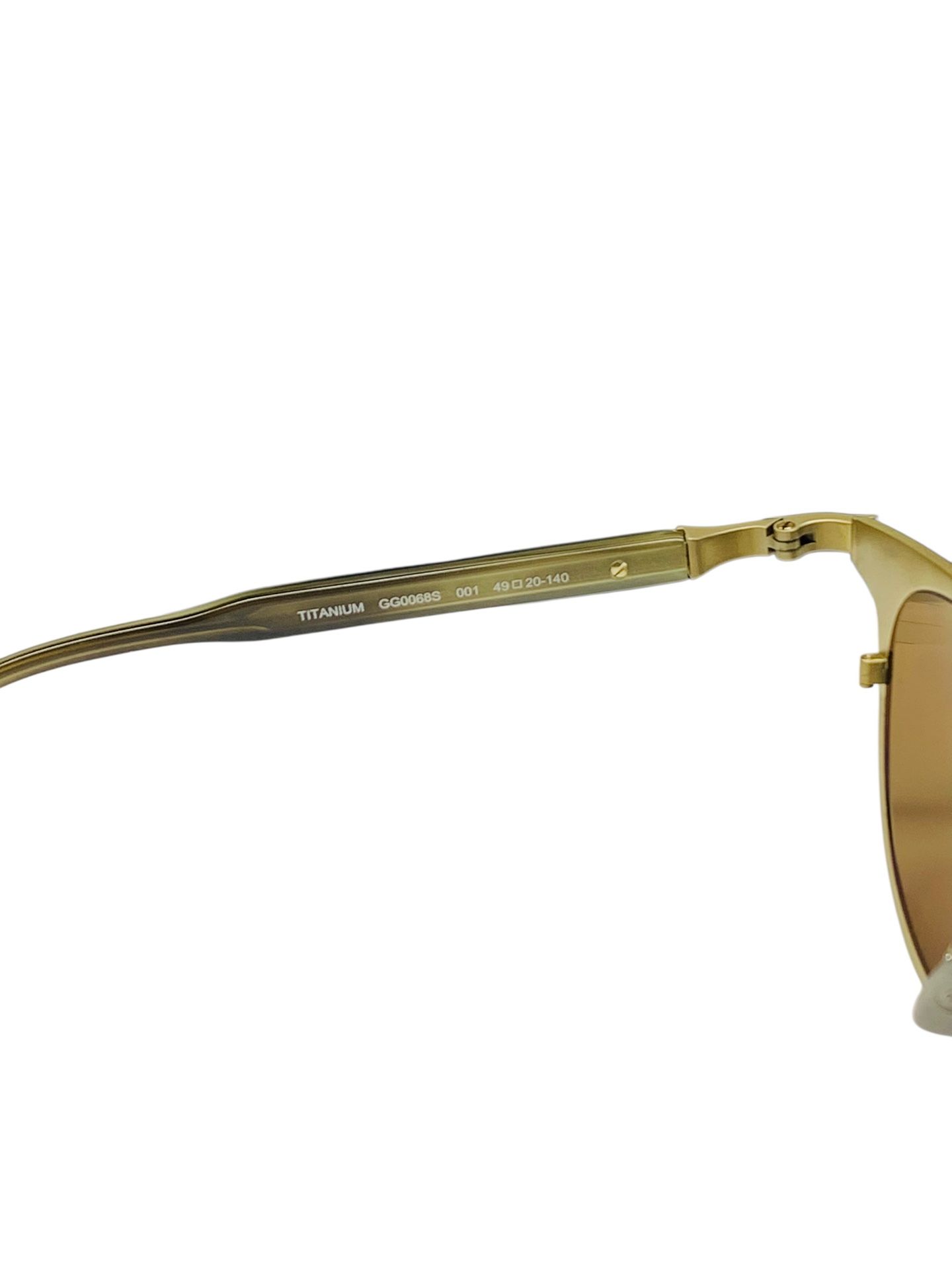 Gucci GG0068S 001 Oval Titanium Full Rim Mens Sunglasses 40☐20-140