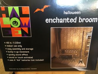 Halloween Floating Broom Sound Effect With Touch Or Sound Activation
