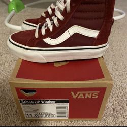Boys Hi Top Vans Size 11c