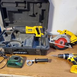 DeWalt 18v Combo Kit Saw, Drill, Reciprocating Saw
