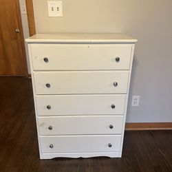 White Wood Dresser 