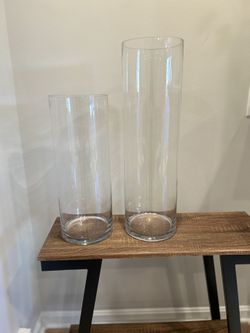 Stunning Pair of High-Quality Glass Vases