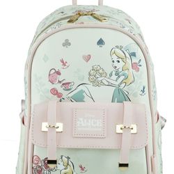Alice In Wonderland Mini Faux Leather Backpack Thumbnail