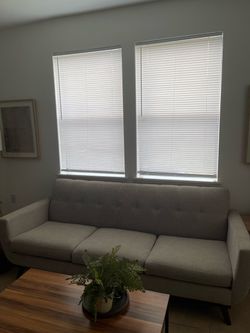 Light Gray Mid-Century Modern Sofa