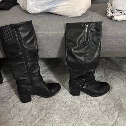 Leather boots