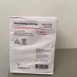 Cardinal Health Elastic Bandage With Clip Closure 4” X 5 Yds