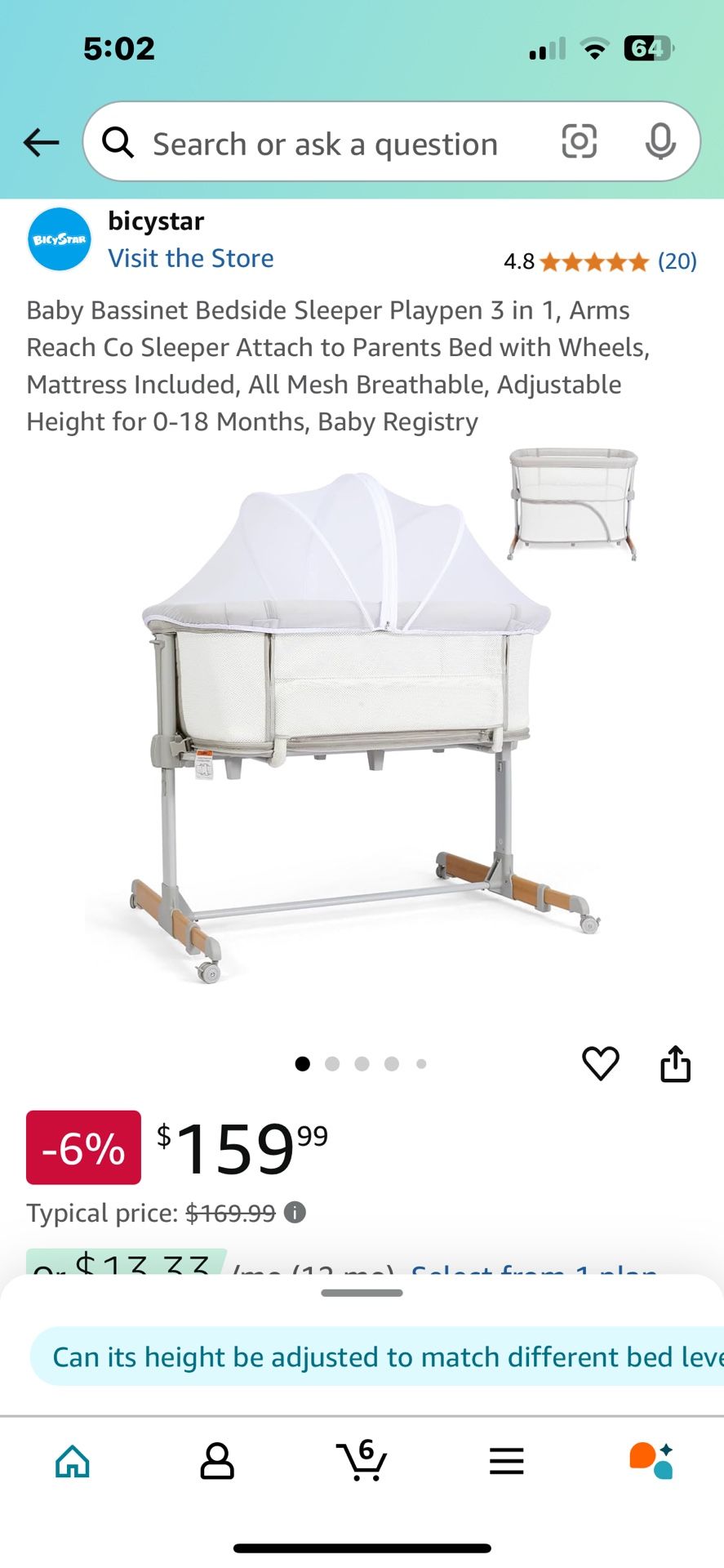 Baby Bassinet Used A Few Times. Been In Storage For A Year But In Really Good Shape.