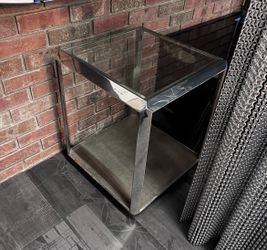 Glass side table