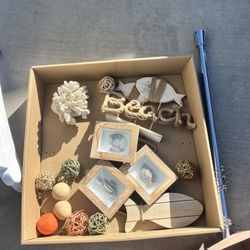 Bathroom Beach Decor And Curtain Rod 