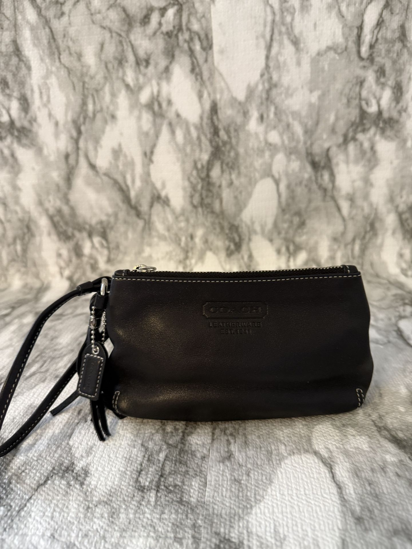 Coach Leather Wristlet Vintage- Black