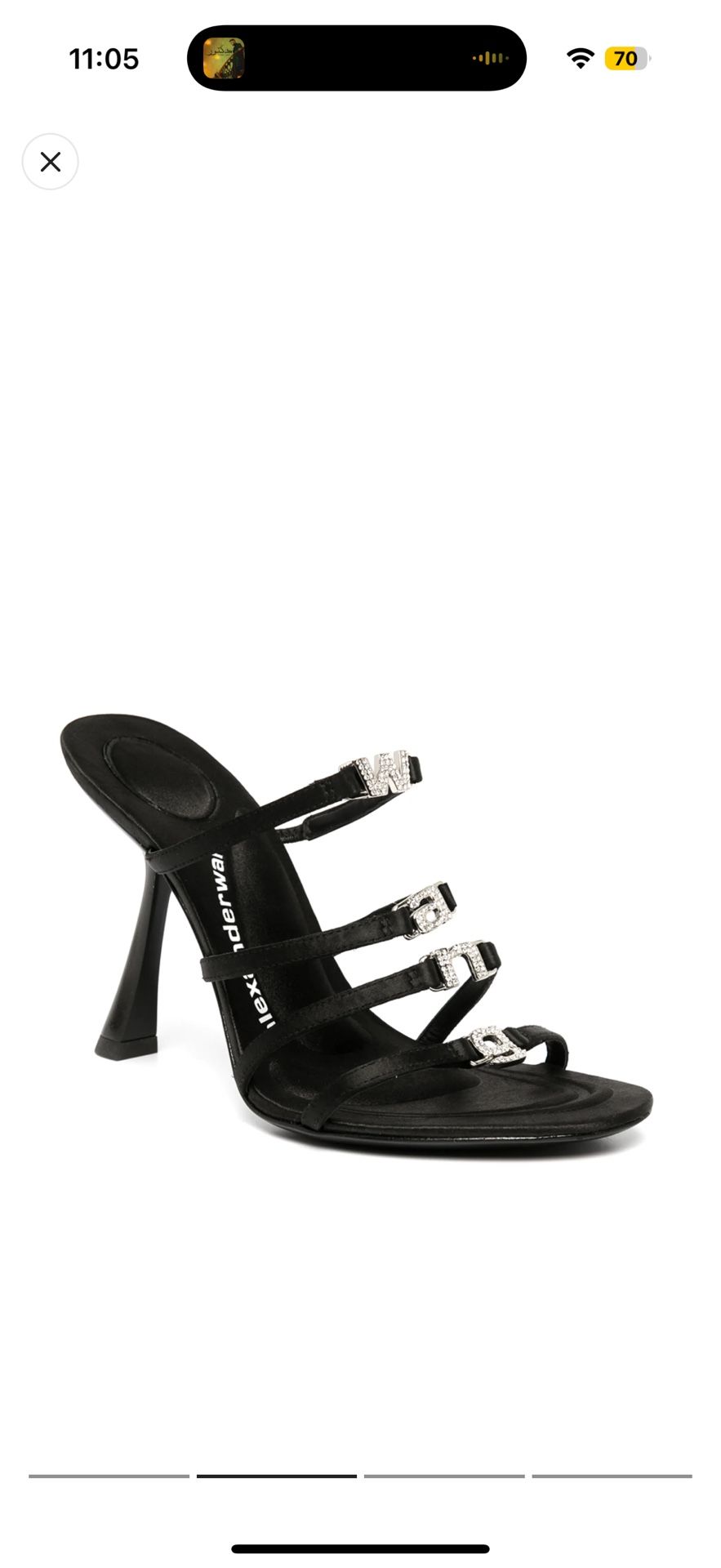Alexander Wang Heels Nala 105mm Logo plague Sandals