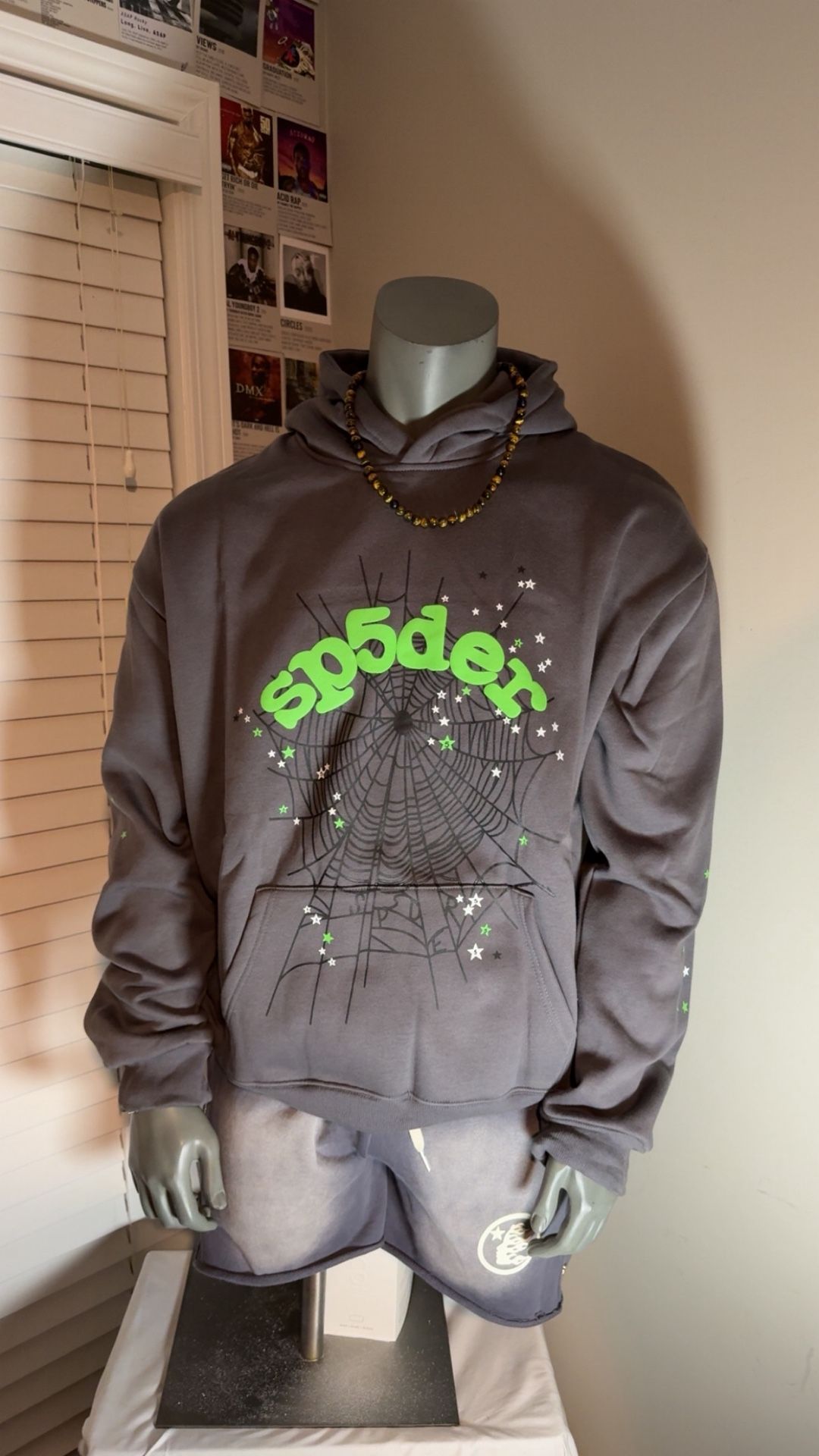 Green sp5der hoodie 