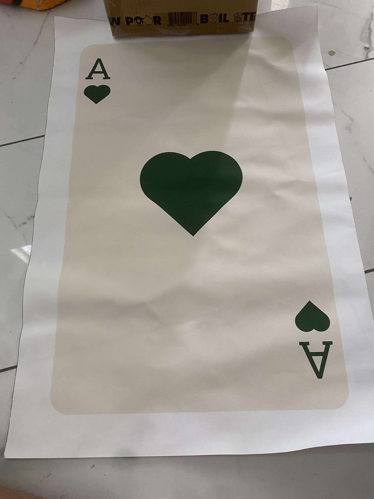 Ace of Hearts Playing Card Vinyl Poster 24x18