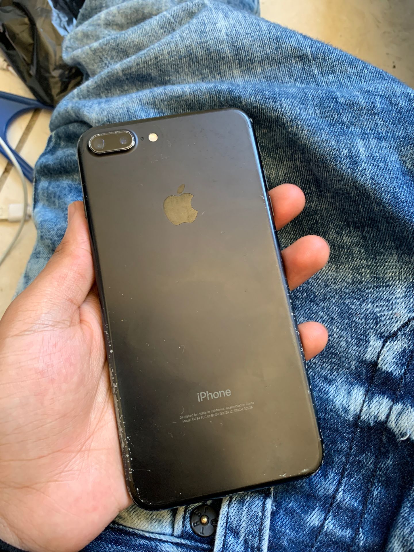 Works Fine just need a new screen iPhone 7+