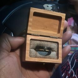 Ring Black With Gold And White Gold 