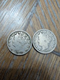Two Nice Liberty V Nickel Coins