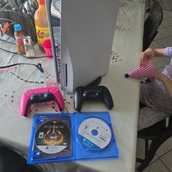 PS5 Two Games And Controllers