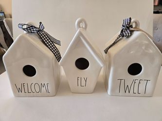 X3 Rae Dunn birdhouse lot