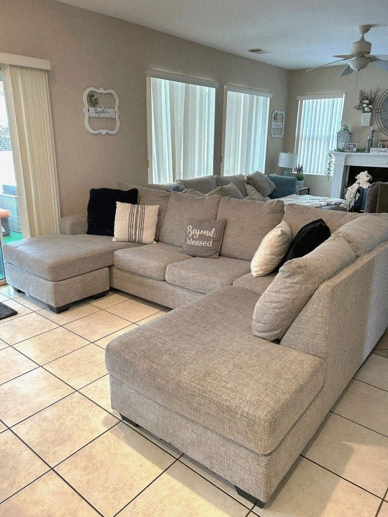Light Grey Sectional Couch From Ashley Furniture 