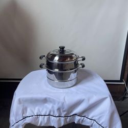 26cm Stainless Steel | 2 Tier Steam Pot |Cookware Steamer | Meat Vegetable Cooker