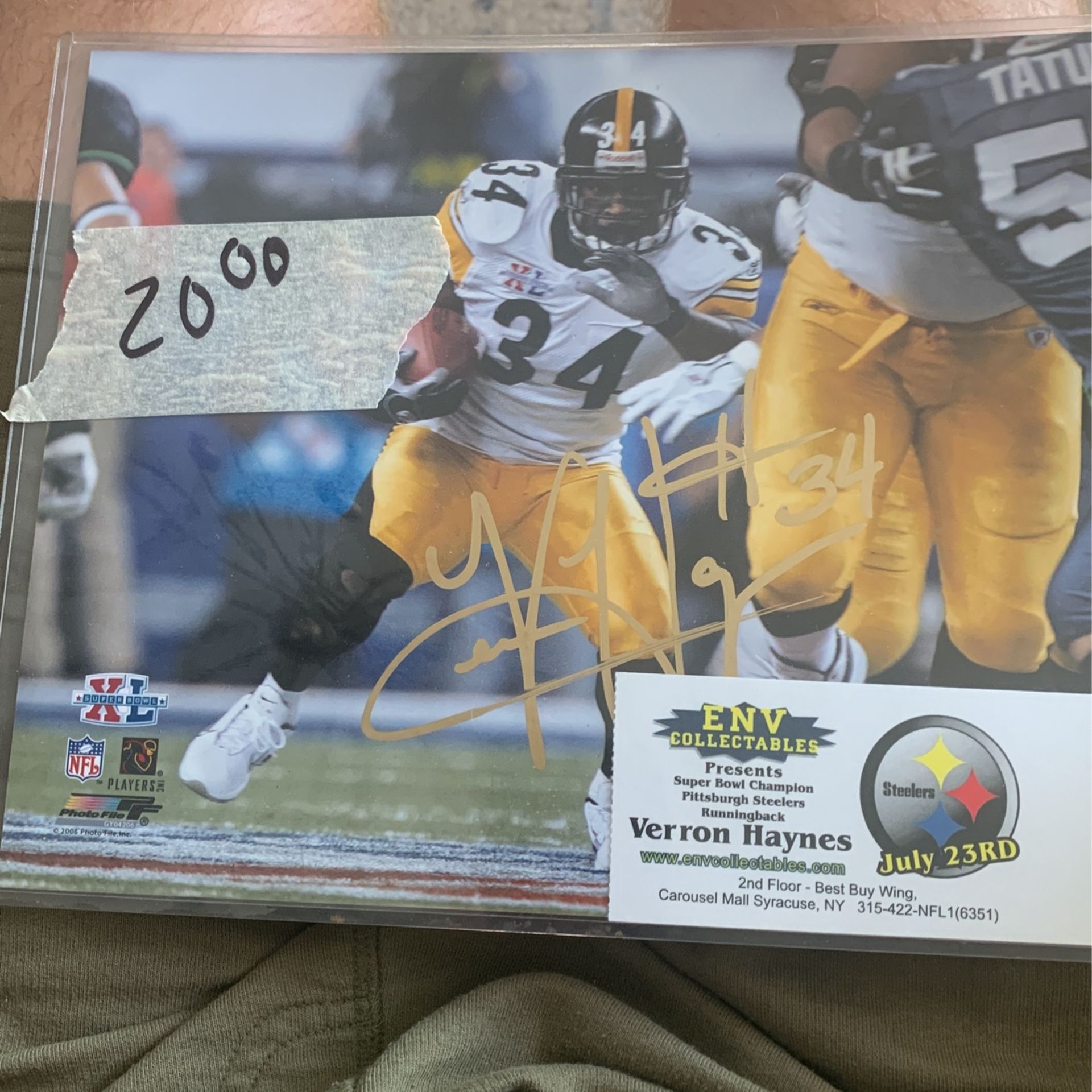 STEELERS SIGNED VERRON HAYNES