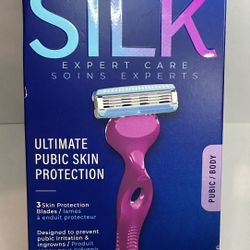 Schick Hydro Silk® Ultimate Pubic Skin Protection Razor. 1 handle + 3 ct blade.