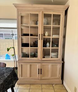 Solid Wood Hutch Cabinet