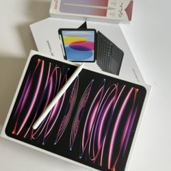 Apple iPad Pro 11” 4th generation (M2 Chip) 128GB WiFi + Cellular / unlocked with keyboard and pencil 