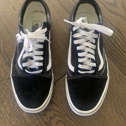 Mens Black “Old School Vans” Size 10