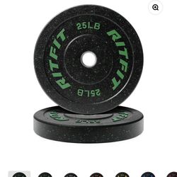 RitFit Fleck Bumper Plates 2-Inch Olympic Rubber Weight Plates